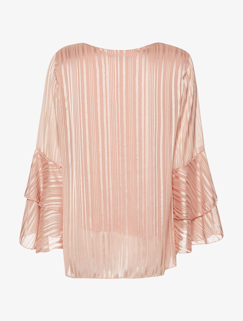Blouse lignes irisées - rose - 2