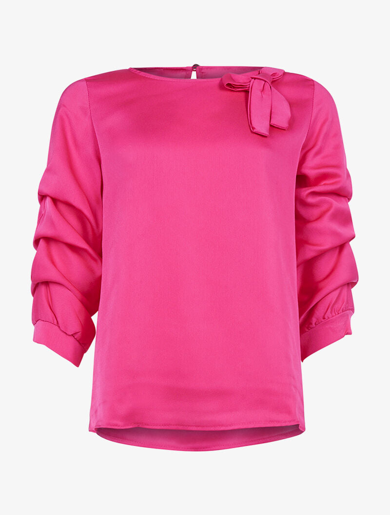 Top bras plissés - fushia - 3