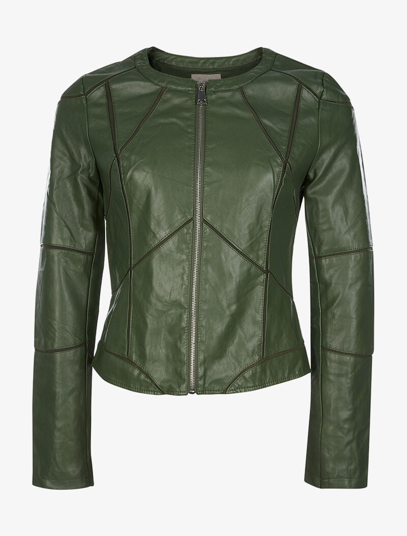 Veste à empiècements - kaki - 3