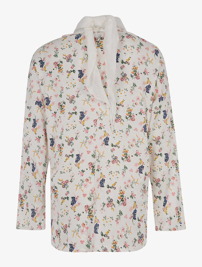 Top ample et foulard - blanc - 2