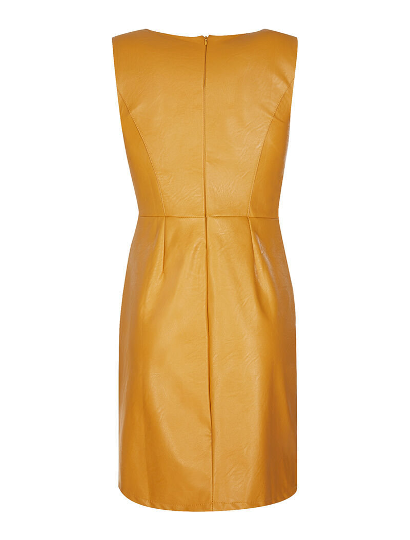 Robe simili à zips - moutarde - 2