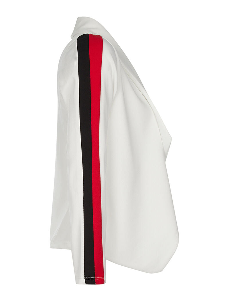 Veste manches à lignes - blanc - 3