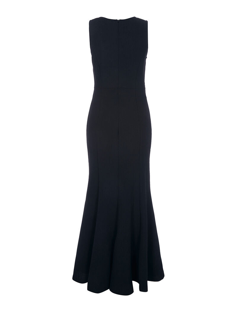 Robe longue buste dentelle - noir - 2