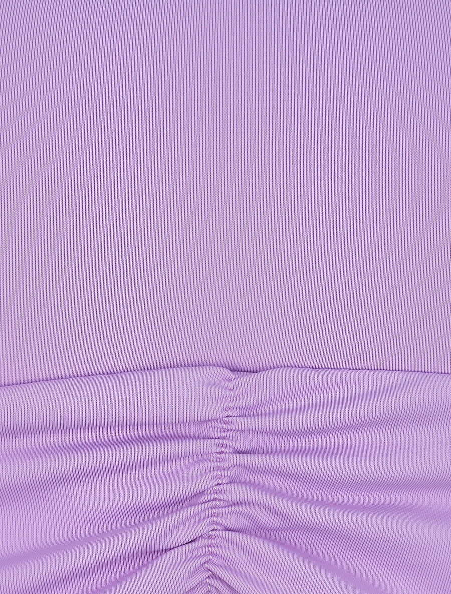 Bikini uni taille haute V shape - Lilas - 3