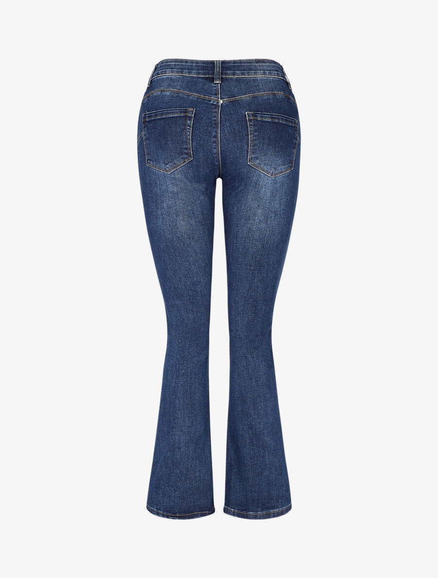Jean push up coupe flare - Bleu - 2