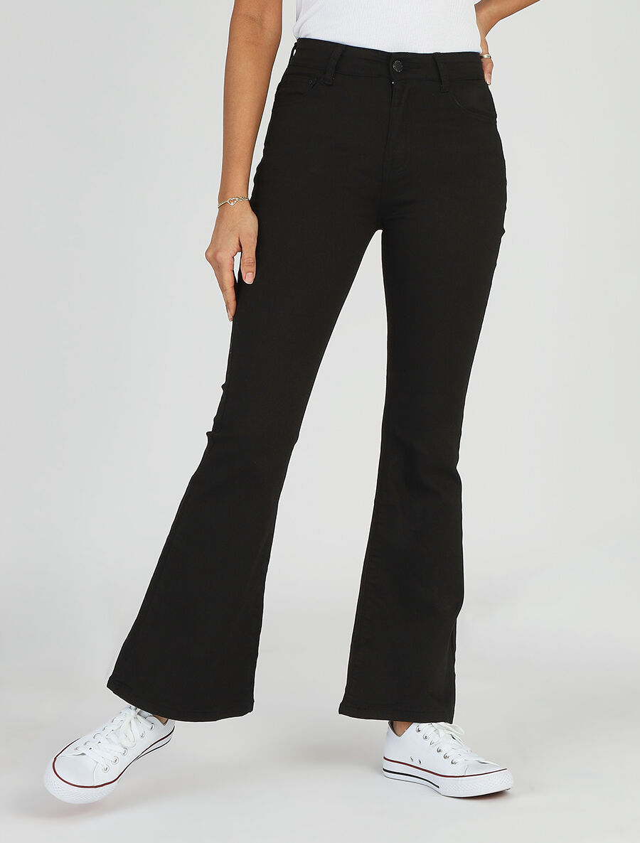 Jean flare taille standard uni - Noir - 4