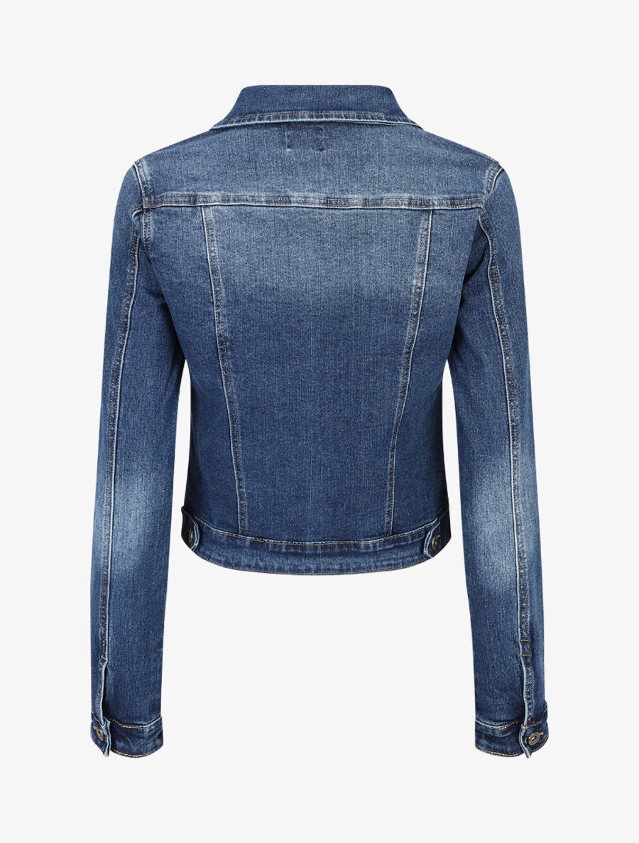 Veste en jean droite - Bleu - 2