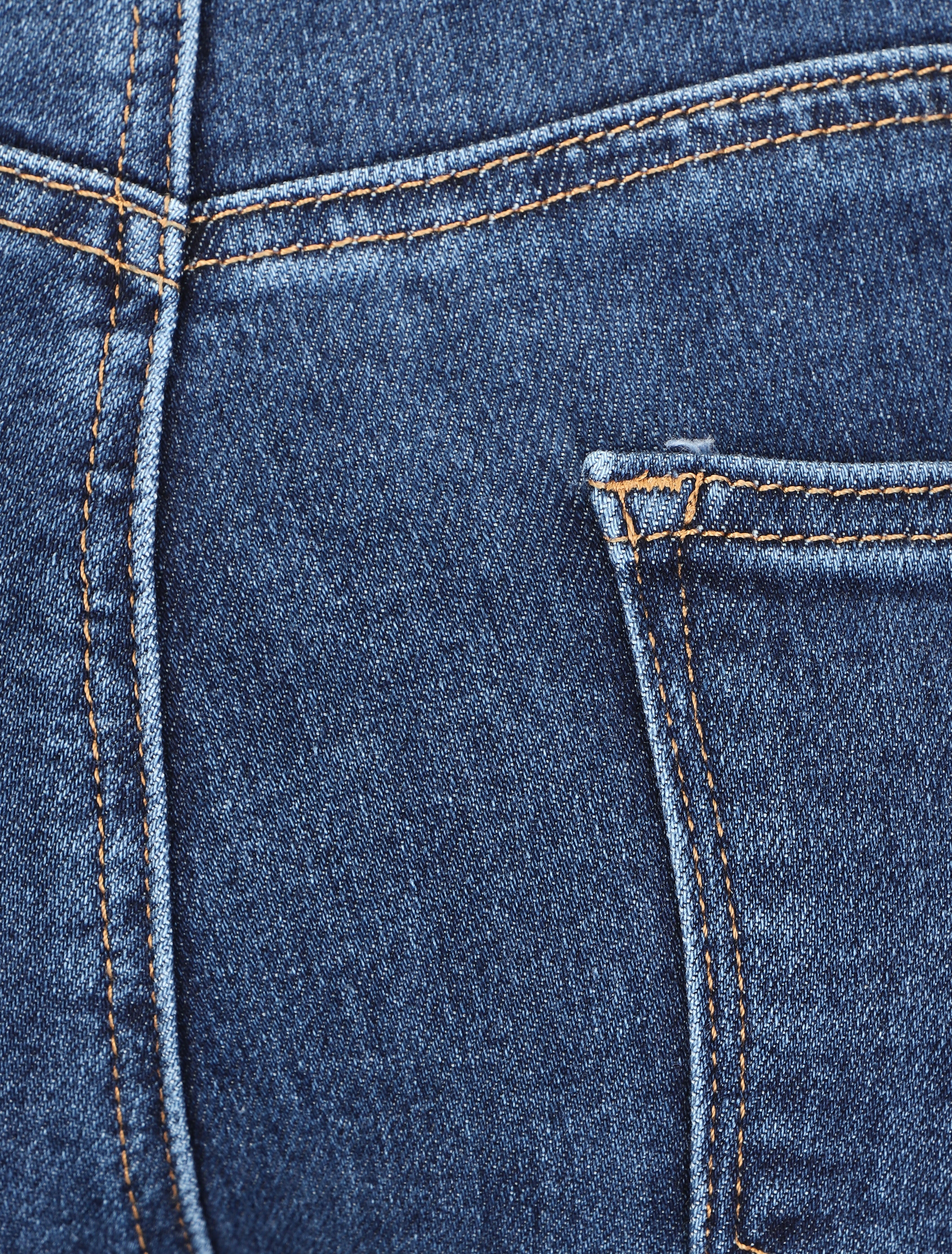 Jean slim taille haute - Bleu - 3