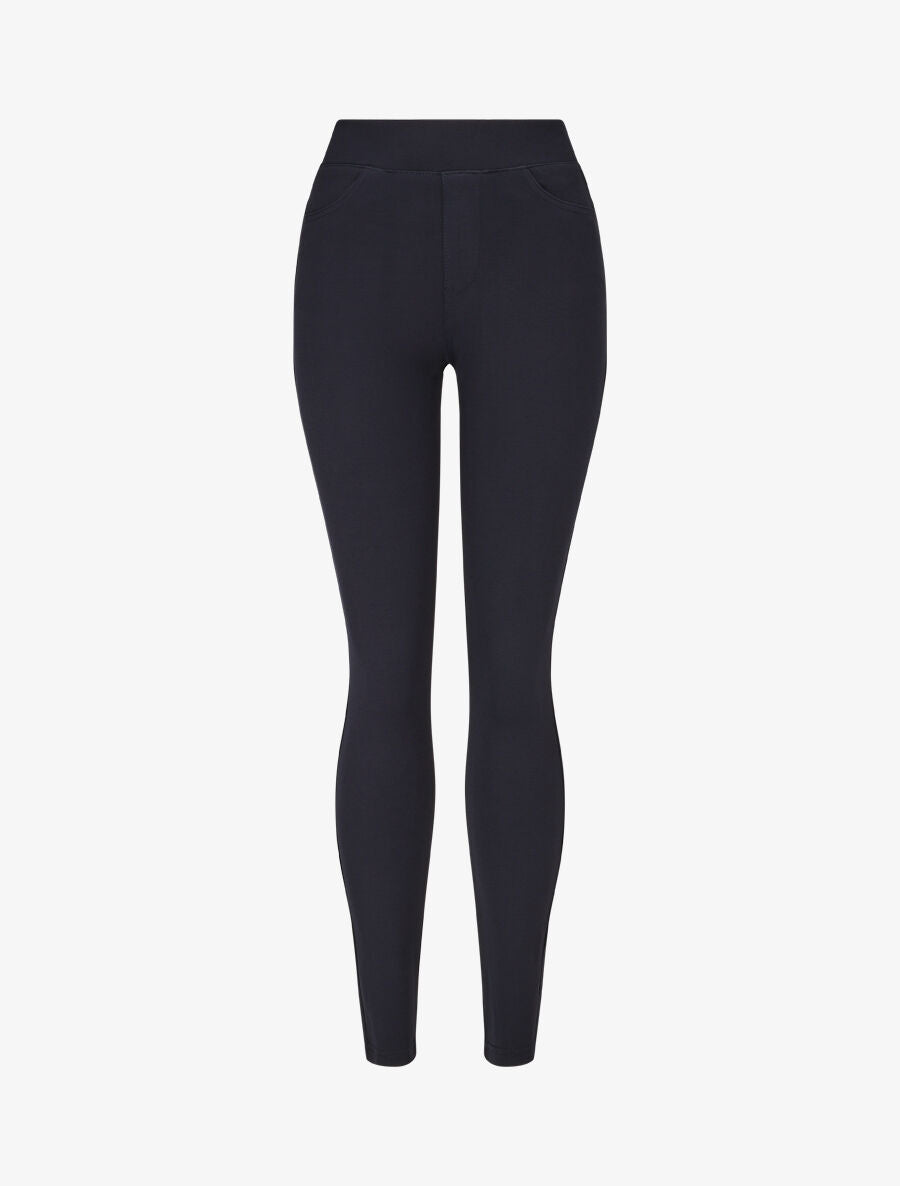 Jegging uni taille standard coupe slim - Marine - 1