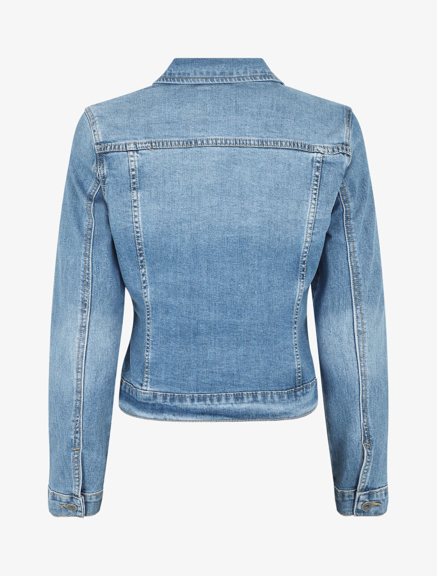 Veste droite en jean - Bleu - 2