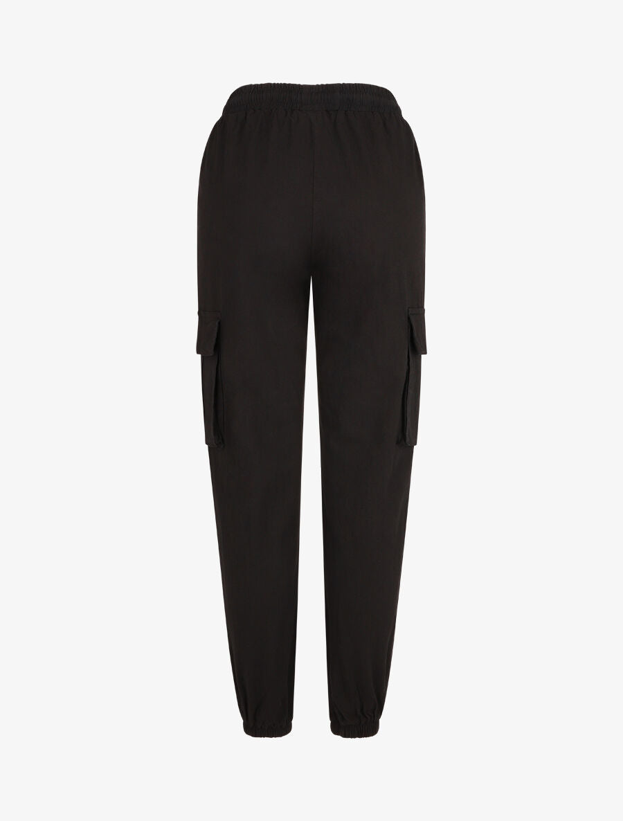 Pantalon cargo taille haute - Noir - 2