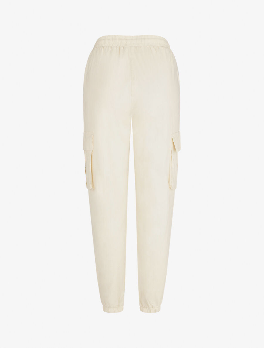 Pantalon cargo taille haute - Écru - 2