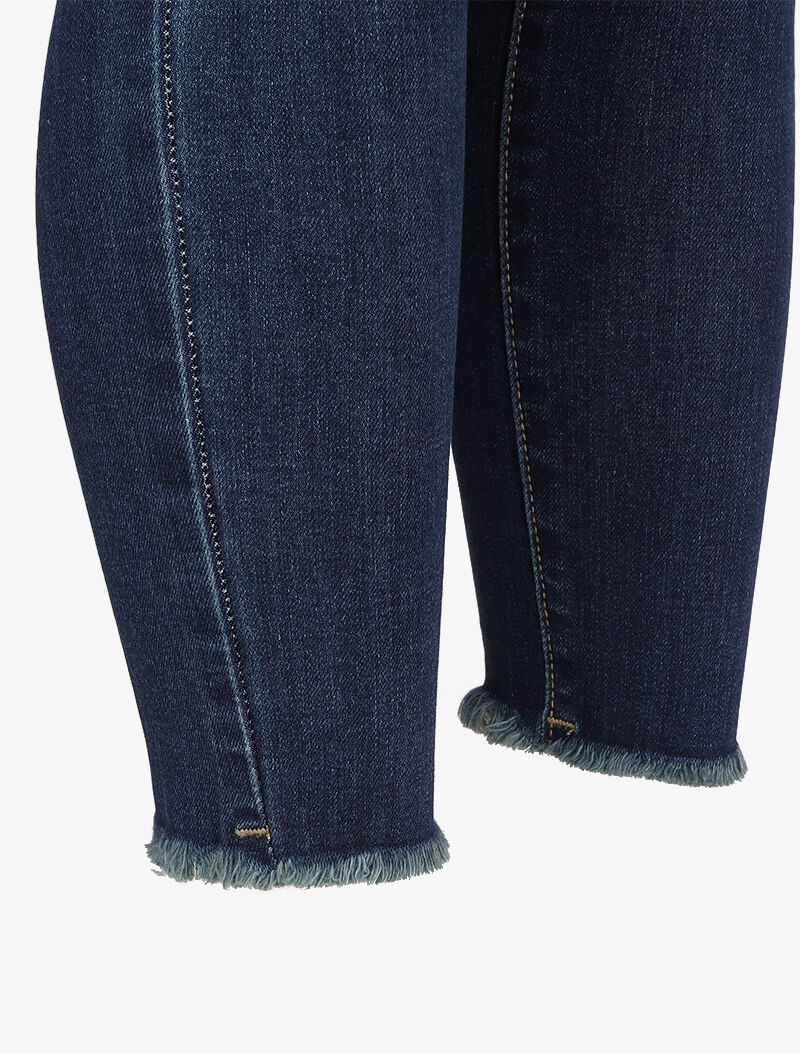 Jean skinny taille standard à bords coupe franche - Bleu foncé - 6