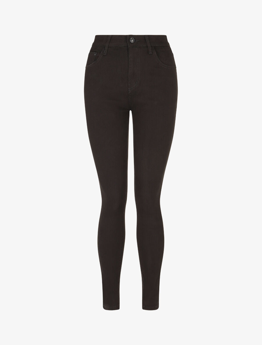 Jean uni coupe slim - Noir - 1