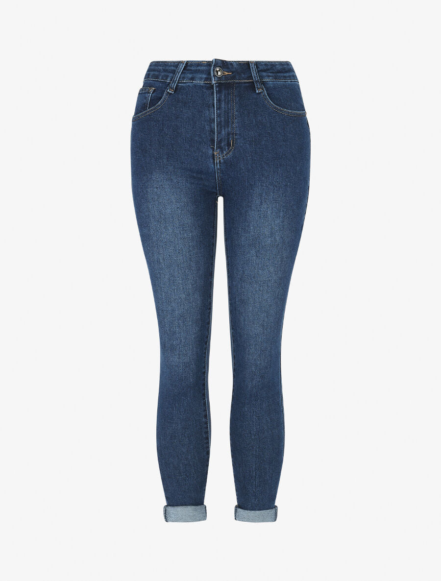 Jean push up 7/8 coupe slim - Bleu - 4