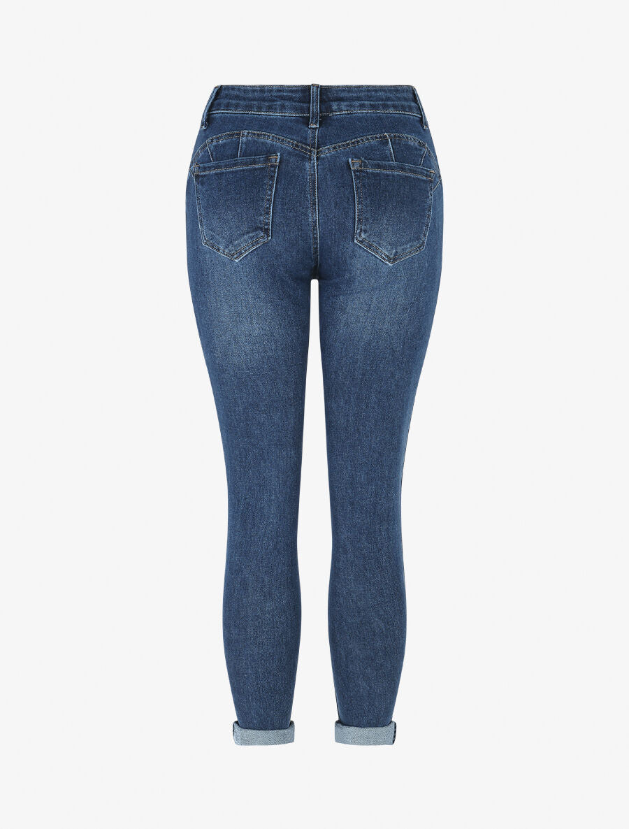 Jean push up 7/8 coupe slim - Bleu - 2