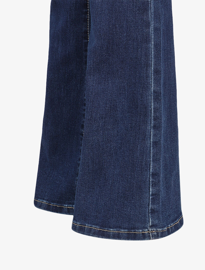 Jean flare extra long à taille standard - Bleu denim - 3
