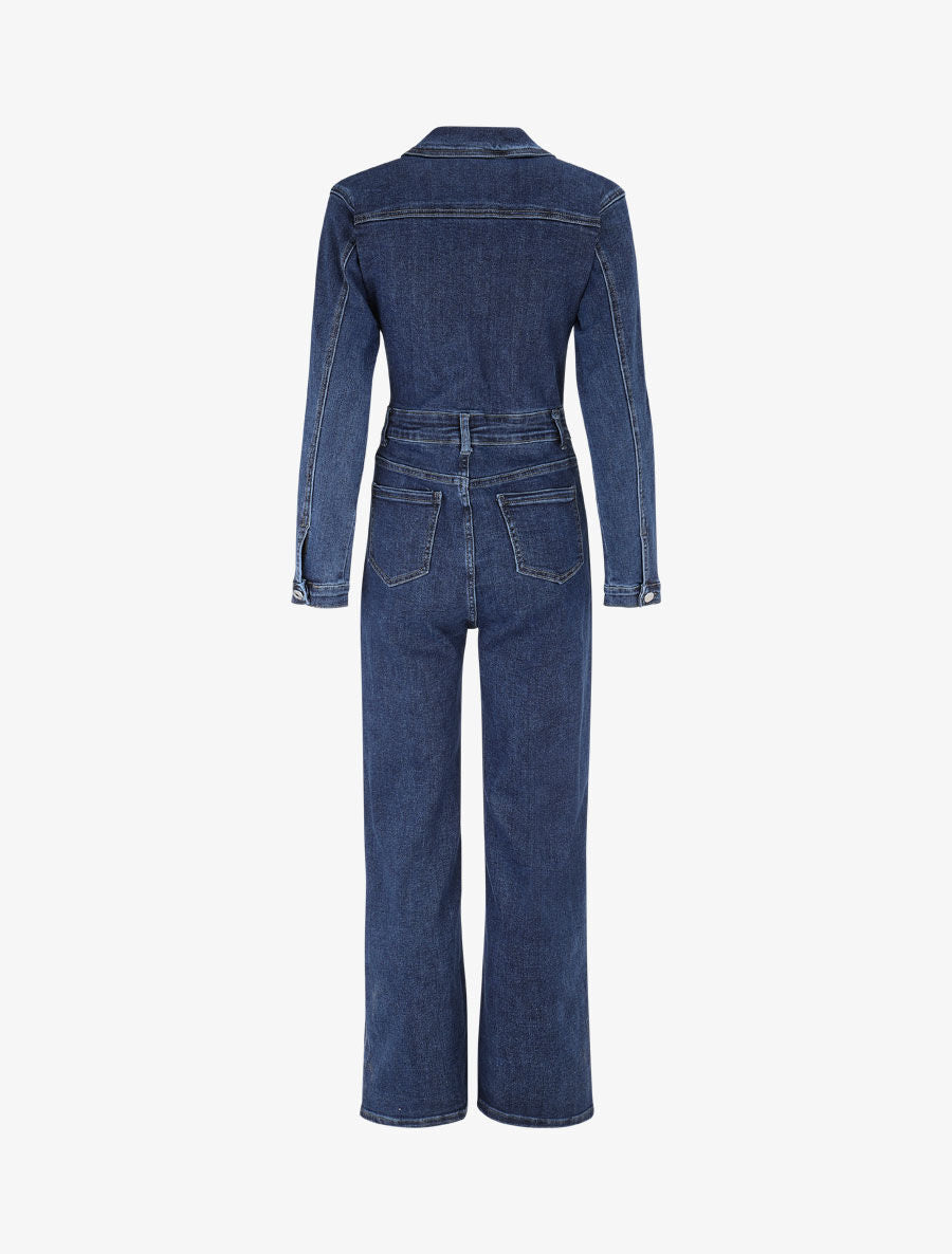 Combinaison en jean droite - Denim foncé - 2