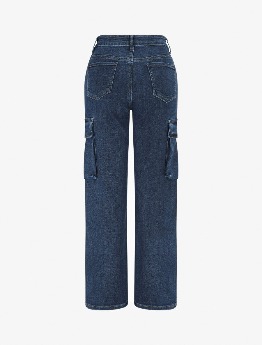 Jean wide leg à poches - Denim - 2