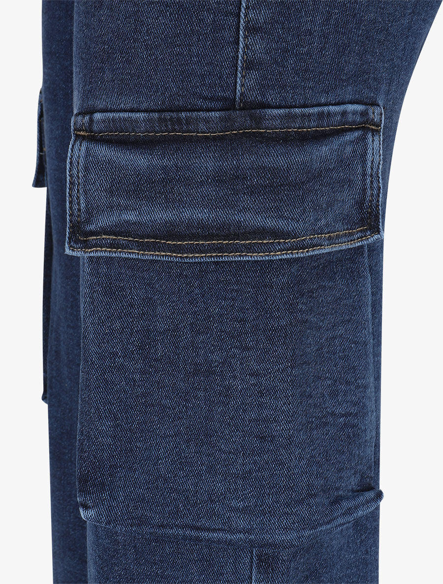 Jean wide leg à poches - Denim - 3