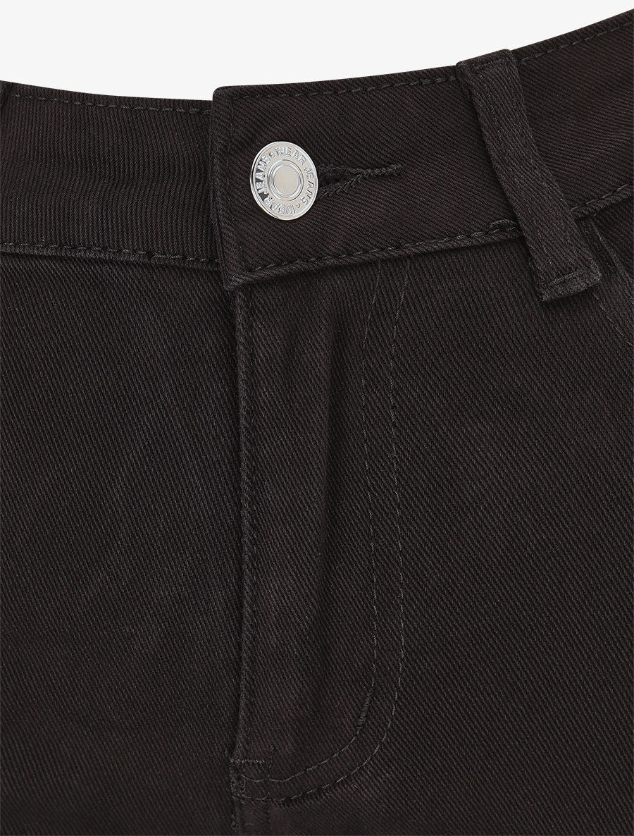 Jean coupe flare à taille haute - Noir - 3