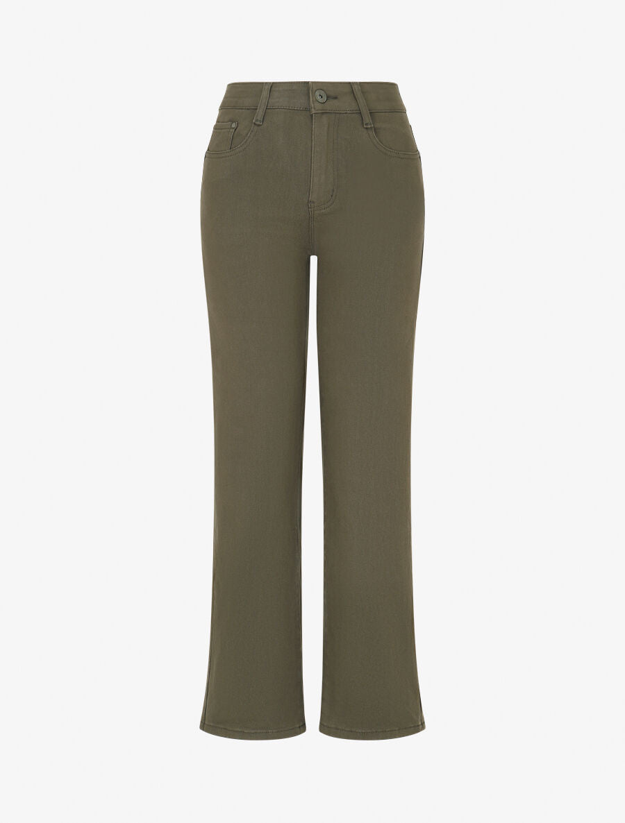 Jean push up coupe droite - Kaki - 1