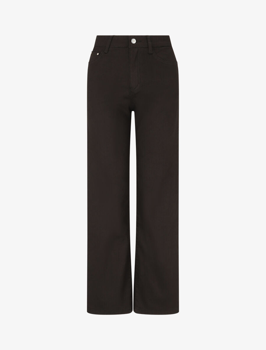 Jean droit push up taille haute - Noir - 4