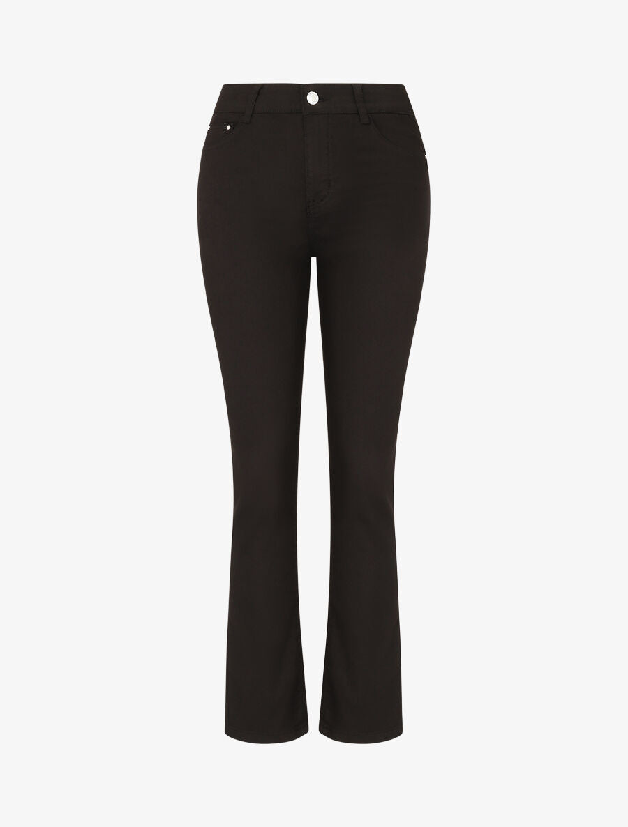 Jean droit grande taille effet push up - Noir - 1