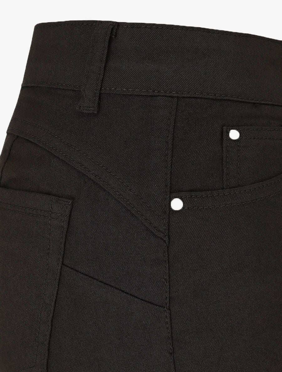 Jean droit grande taille effet push up - Noir - 3
