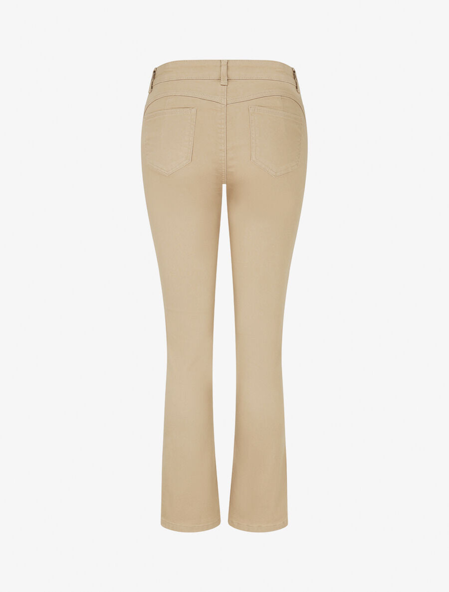 Jean droit grande taille effet push up - Sable - 2