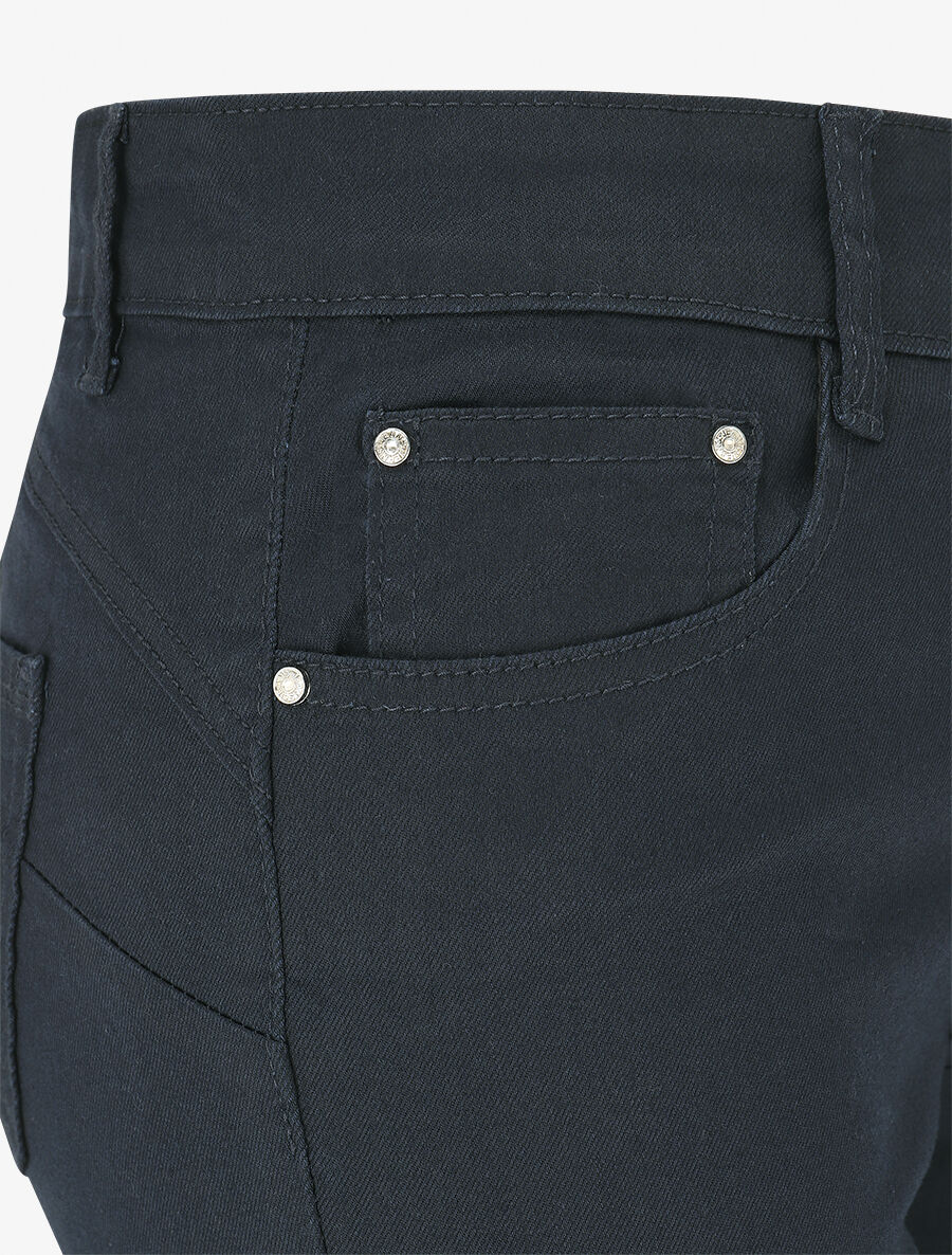Jean droit grande taille effet push up - Marine - 3