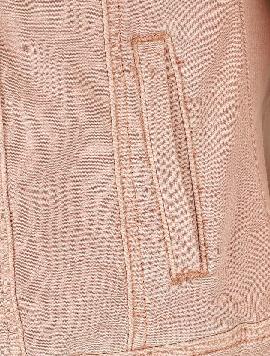 Veste en jean zippée - Rose - 3