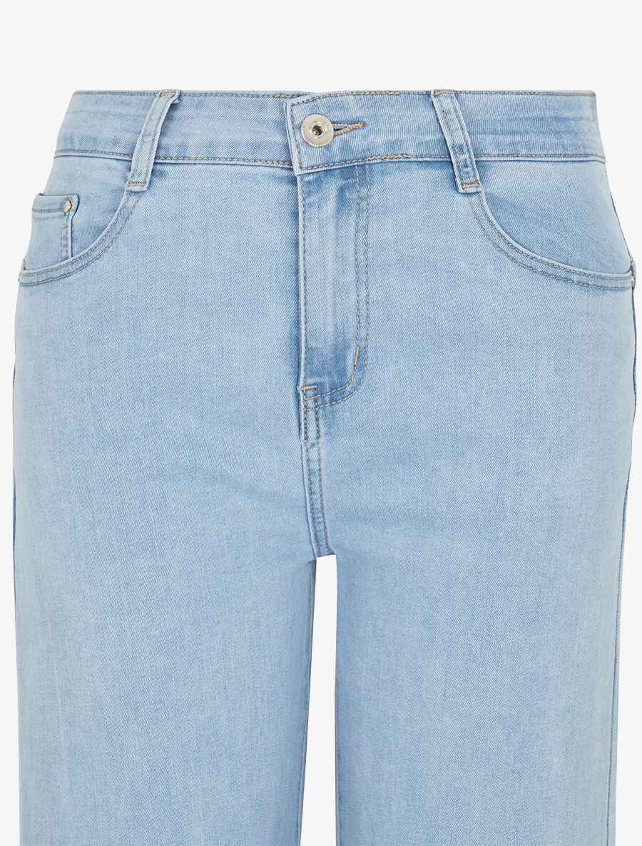 Jean push up à taille standard coupe droite - Bleu - 3