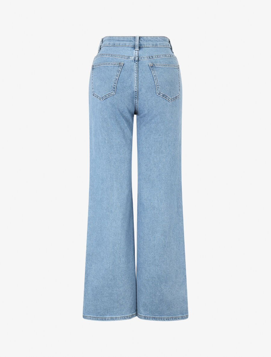 Jean ample à taille haute - Bleu clair - 2