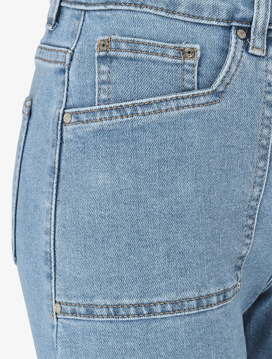 Jean ample à taille haute - Bleu clair - 3