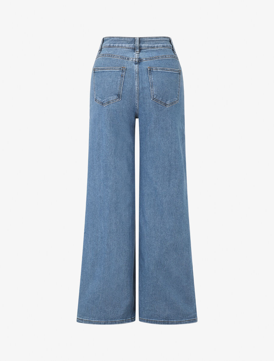 Jean wide leg coupe droite - Bleu - 2