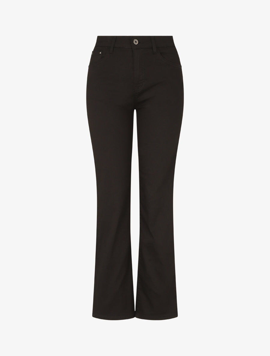 Jean droit basique taille haute - Noir - 1