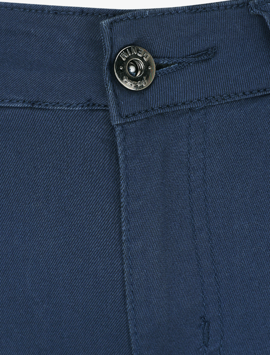 Jean droit basique taille haute - Marine - 3