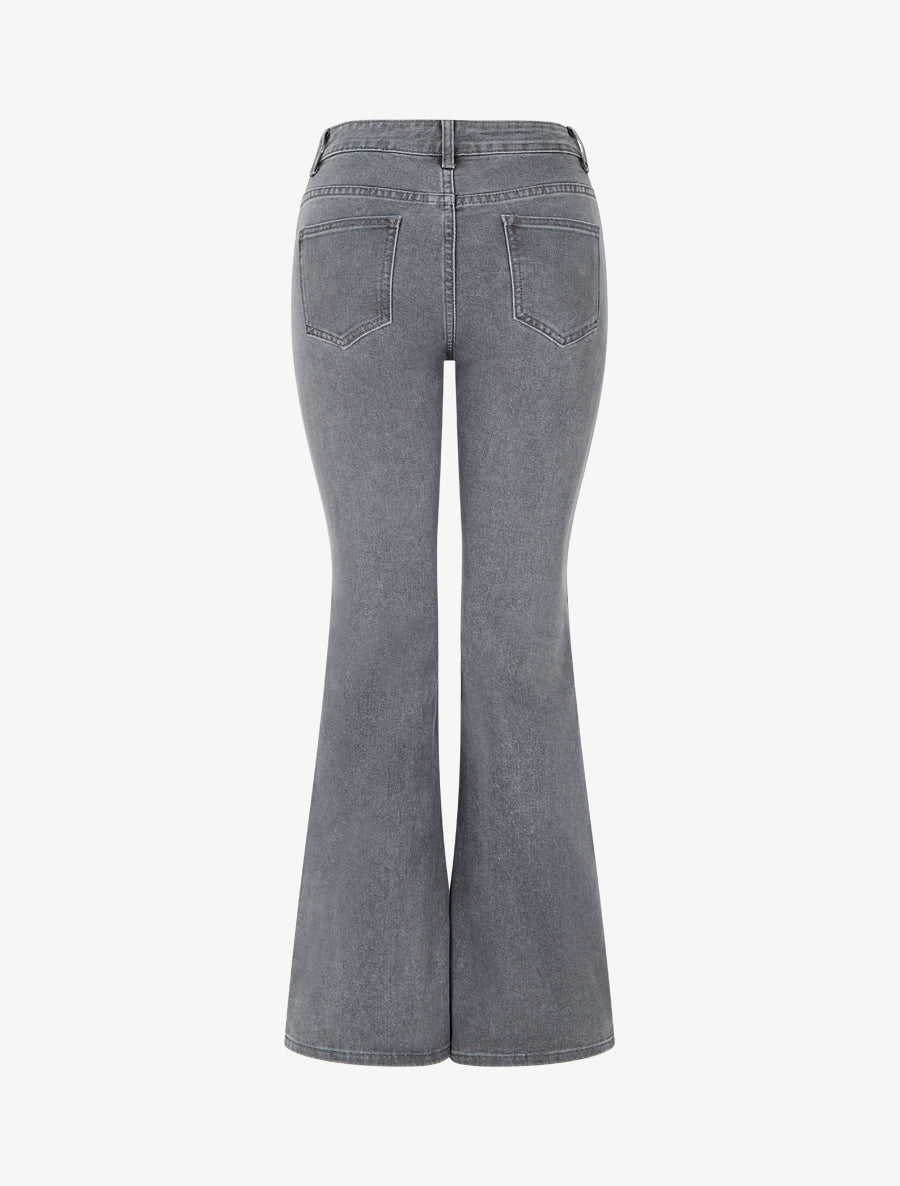 Jean standard coupe flare - Gris - 2