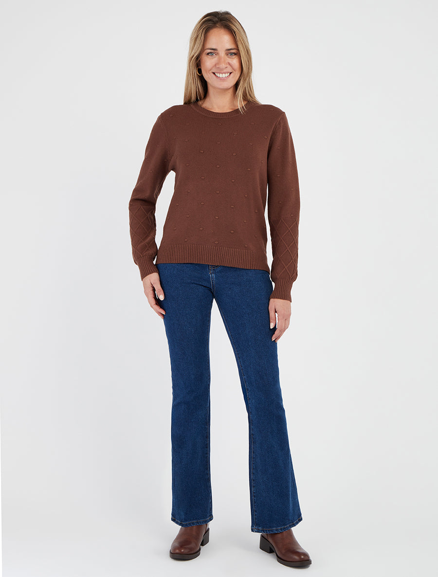 Jean in Standardgröße mit Schlag. - Blau