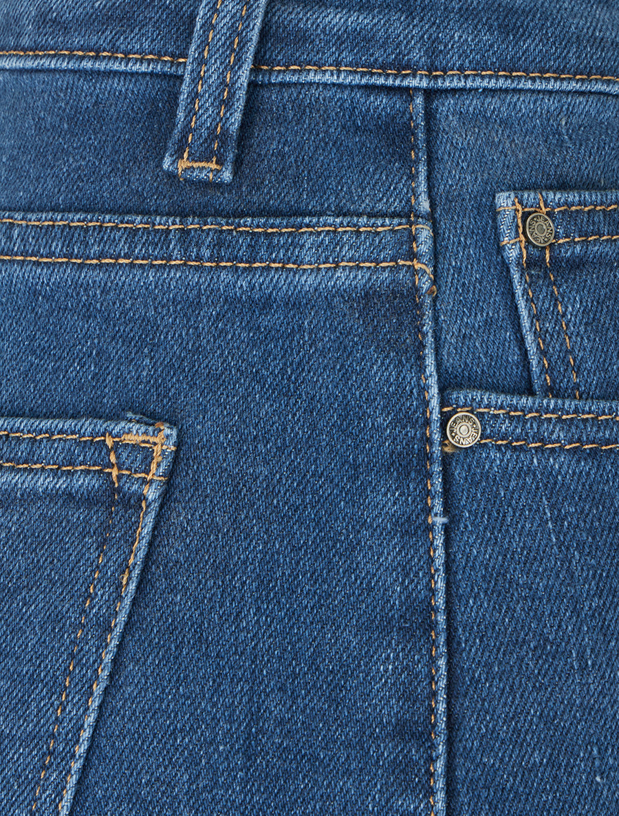 Jean ample taille standard à bords francs - Bleu denim - 3