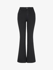 Jean flare taille haute - Noir - 1