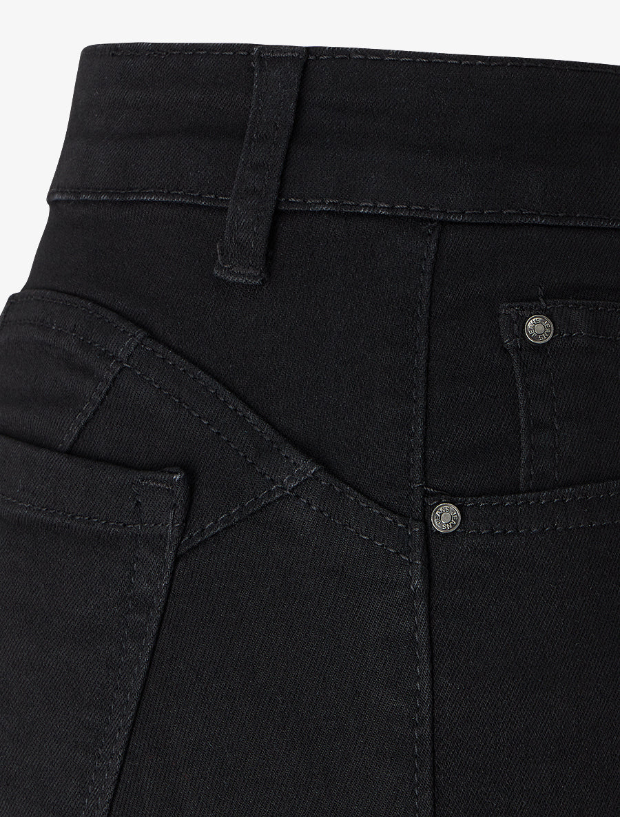 Jean flare taille haute - Noir - 3