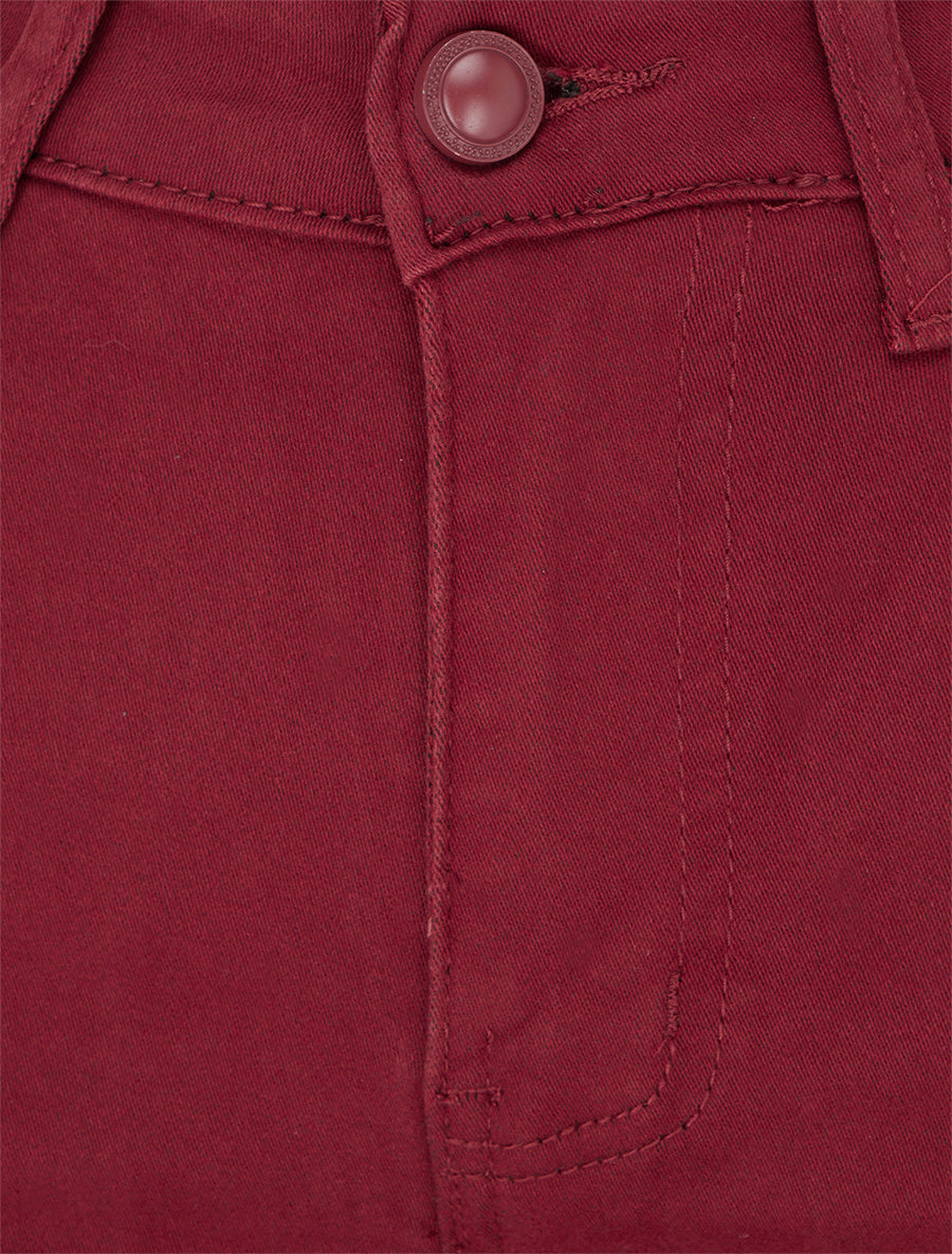 Jean skinny uni taille haute - Rouge - 3