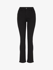 Jean slim taille haute uni - Noir - 1