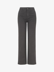 Jean wide leg coupe droite - Gris anthracite - 1