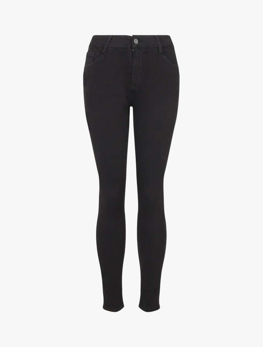 Jean skinny push up taille haute - Noir - 1