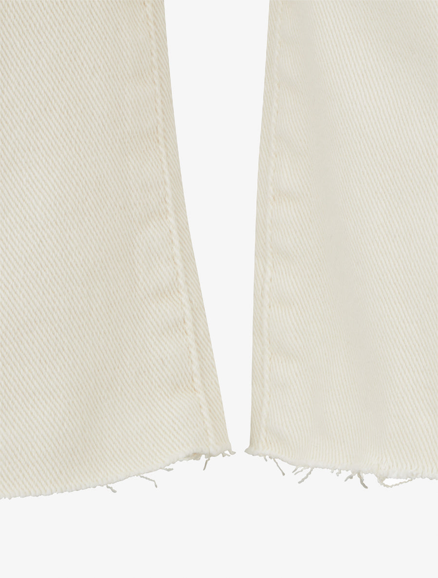 Jean flare taille haute à bords francs - Écru - 3