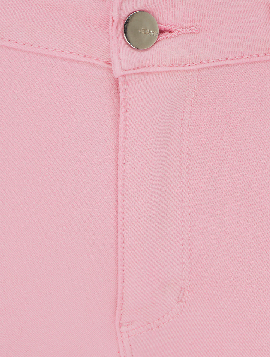 Jean skinny uni à taille standard - Rose - 3