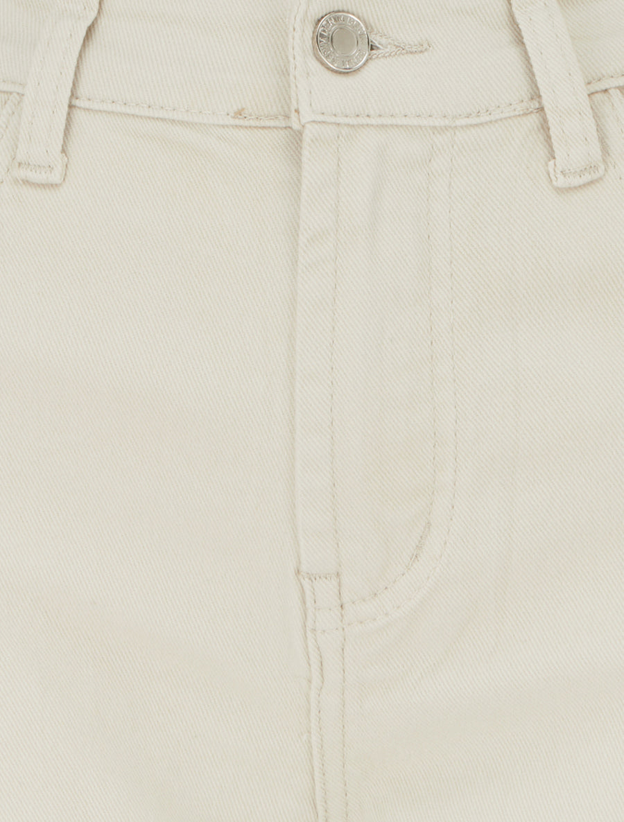 Jean grande taille coupe droite - Beige - 3